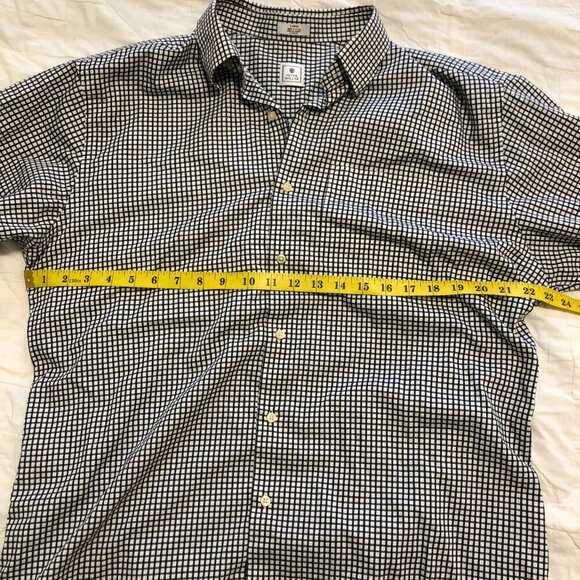 Peter Millar Golf 100% Cotton Checkered Long Sleeve Button-Down Shirt Large - Picture 10 of 12